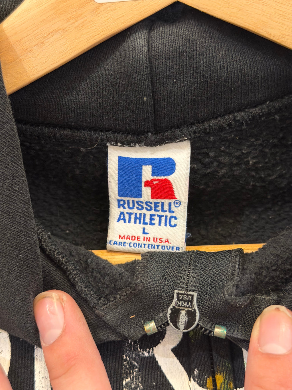 Dertbag Painted Zip Up Hoodie - Black