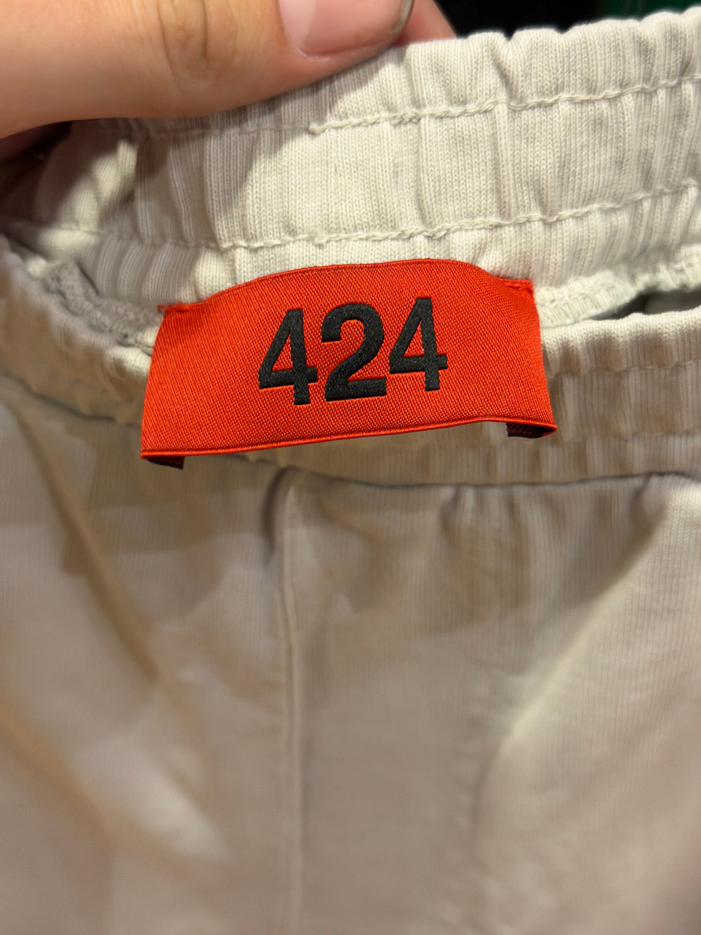 424 Crest Striped Ripped Sweatpants - Grey