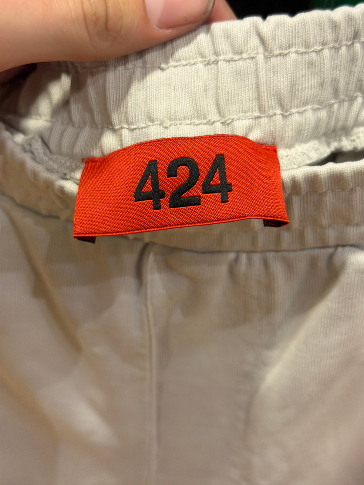 424 Crest Striped Ripped Sweatpants - Grey