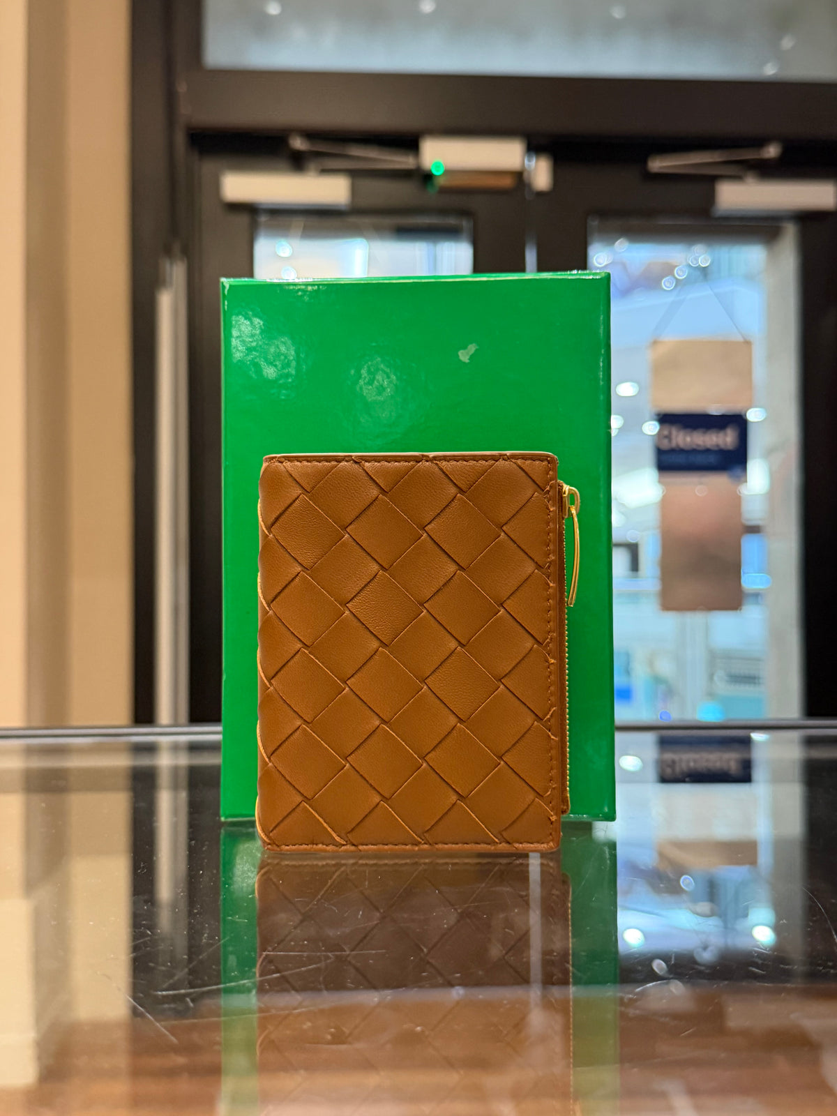 Bottega Veneta Intrecciato Small Bi-Fold Wallet - Brown