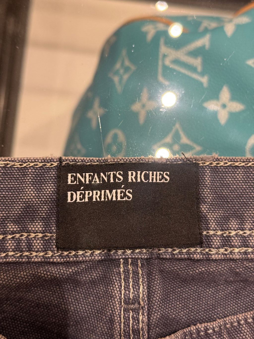 ERD Distressed Carpenter Pants - Navy