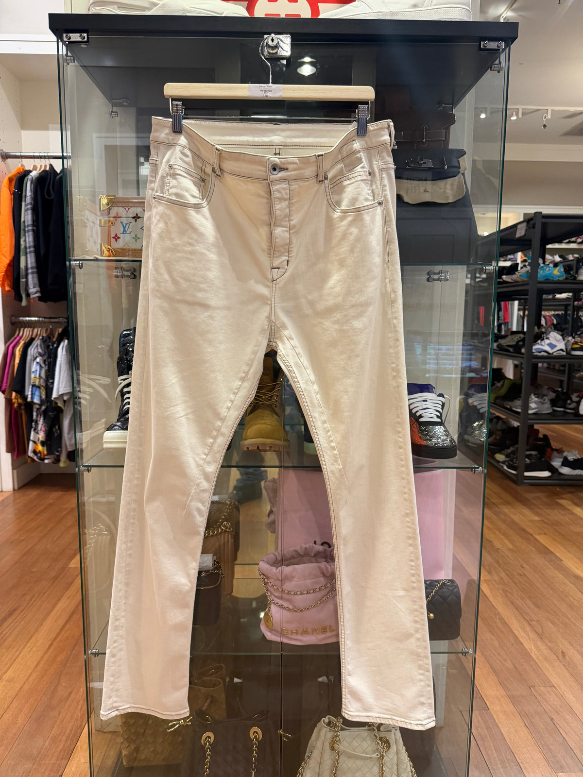 Rick Owens DRSHDE Detroit Cut Slim Fit Denim
Jeans - White