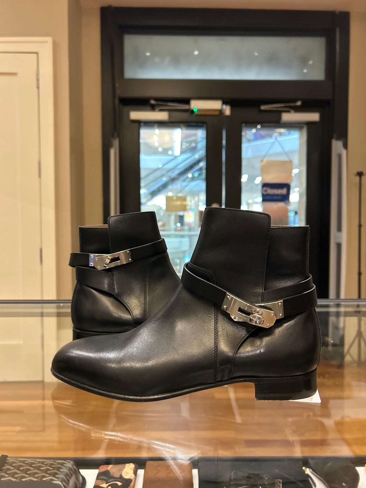 Hermes Neo Ankle Boot - Black Leather