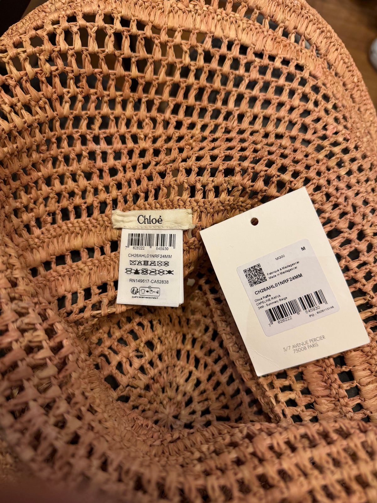 Chloe Raffia Capeline Hat