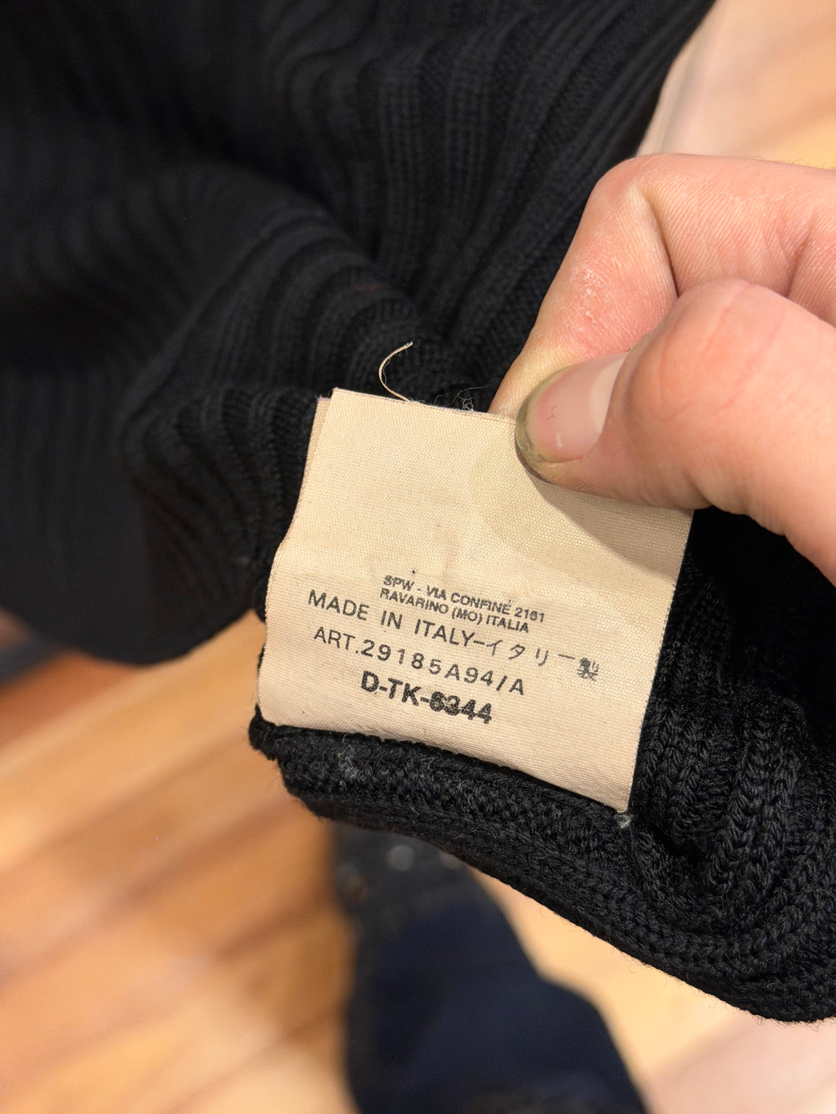 CP Company Ribbed Knit Sweater - Black