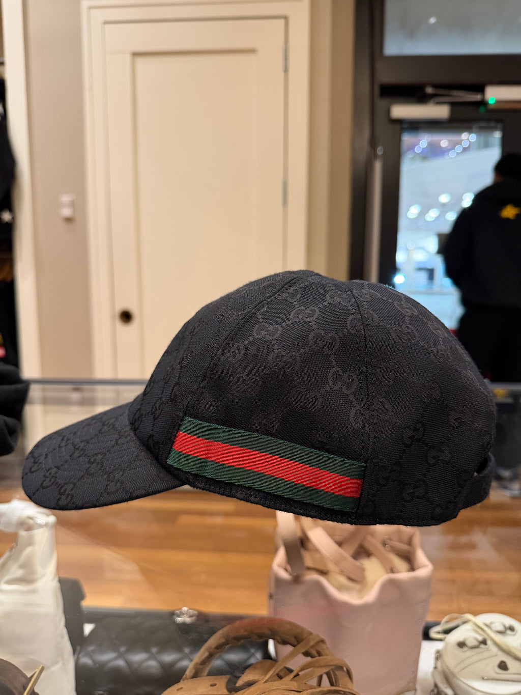 Gucci Web Detailed GG Baseball Hat