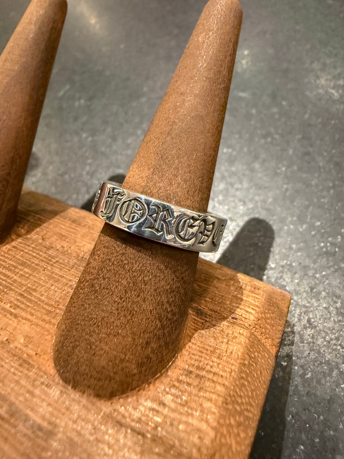 Chrome Hearts Forever 6MM Spacer Ring Silver - Size 7.5