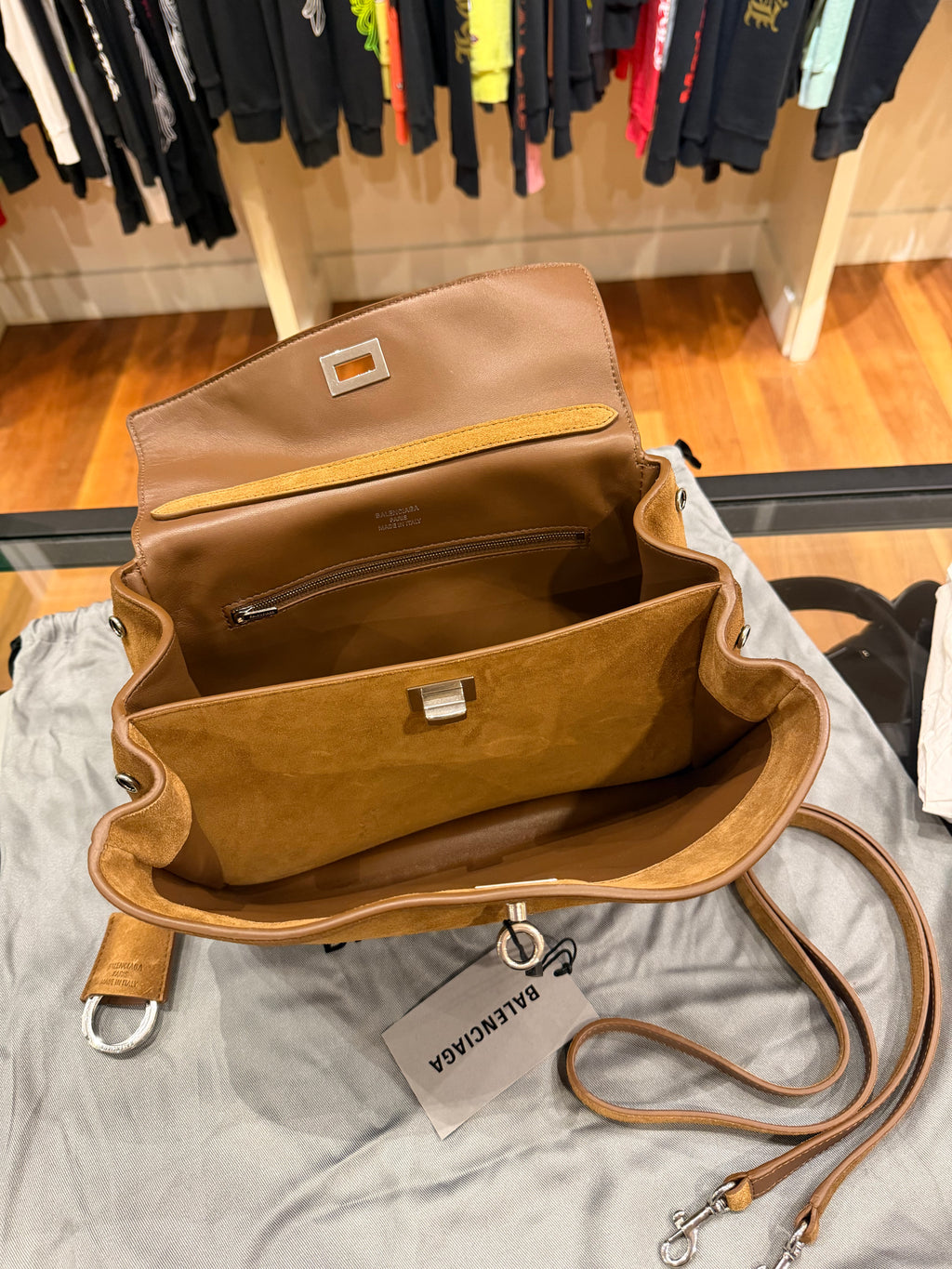 Balenciaga Rodeo Bag Small - Camel Suede