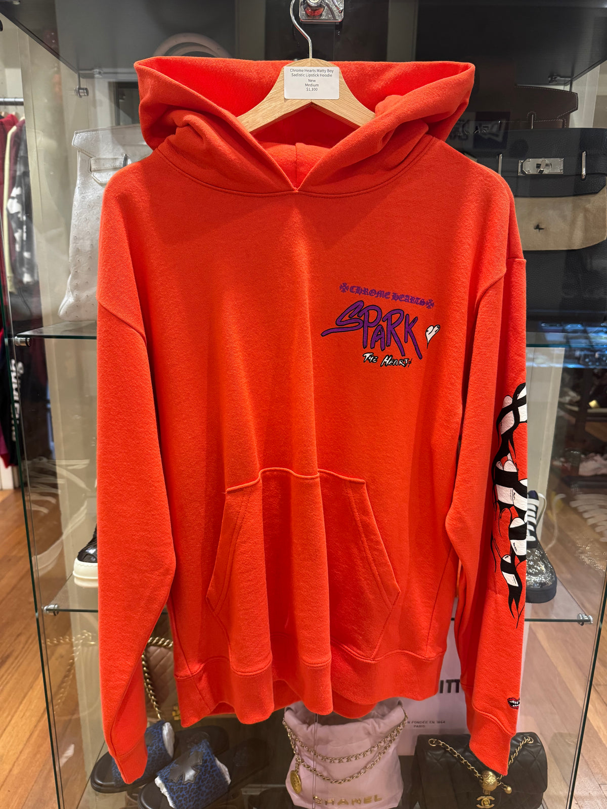 Chrome Hearts Matty Boy Sadistic Lipstick Hoodie - Red