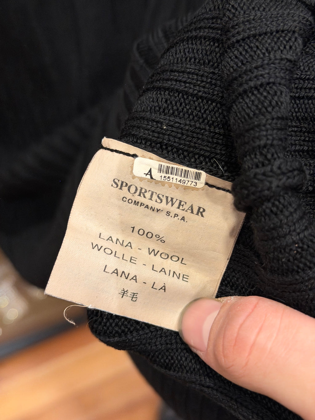 CP Company Ribbed Knit Sweater - Black