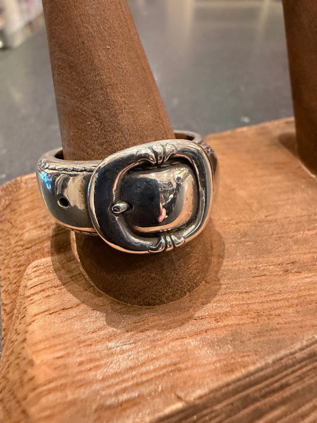 Chrome Hearts Large Gunslinger Belt Ring Silver - Size 12