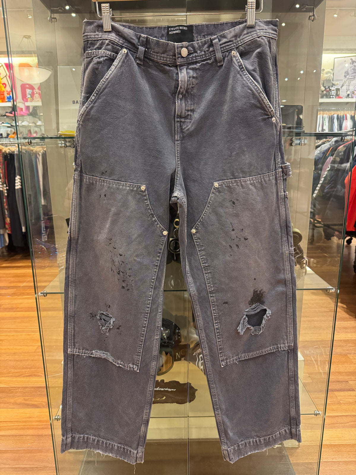 ERD Distressed Carpenter Pants - Navy