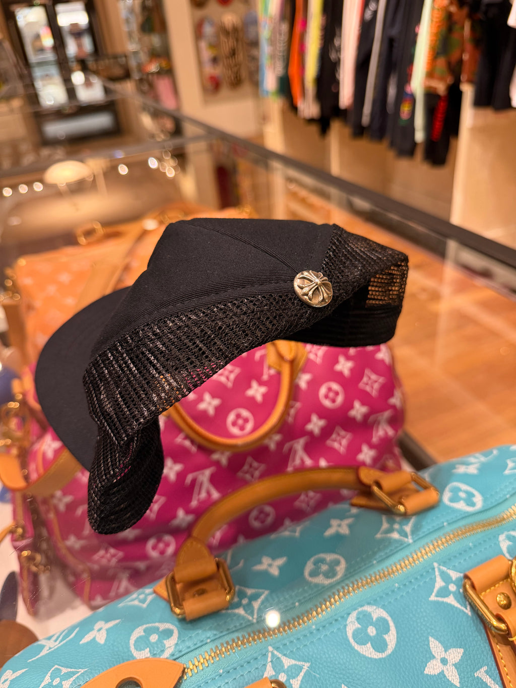 Chrome Hearts Pink Triple Cross Patch Hat