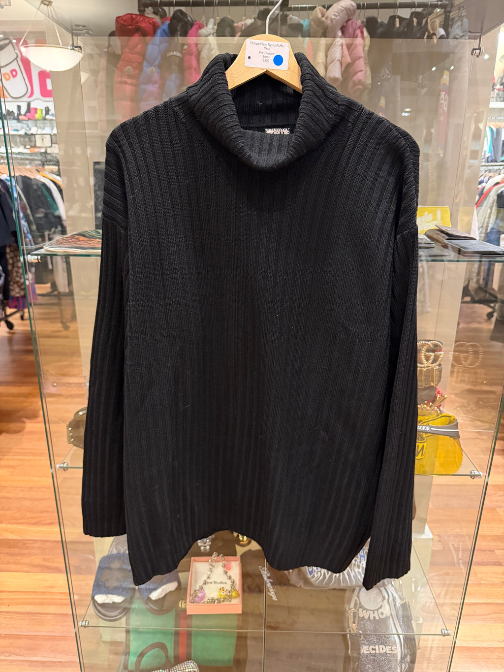 CP Company Ribbed Knit Sweater - Black