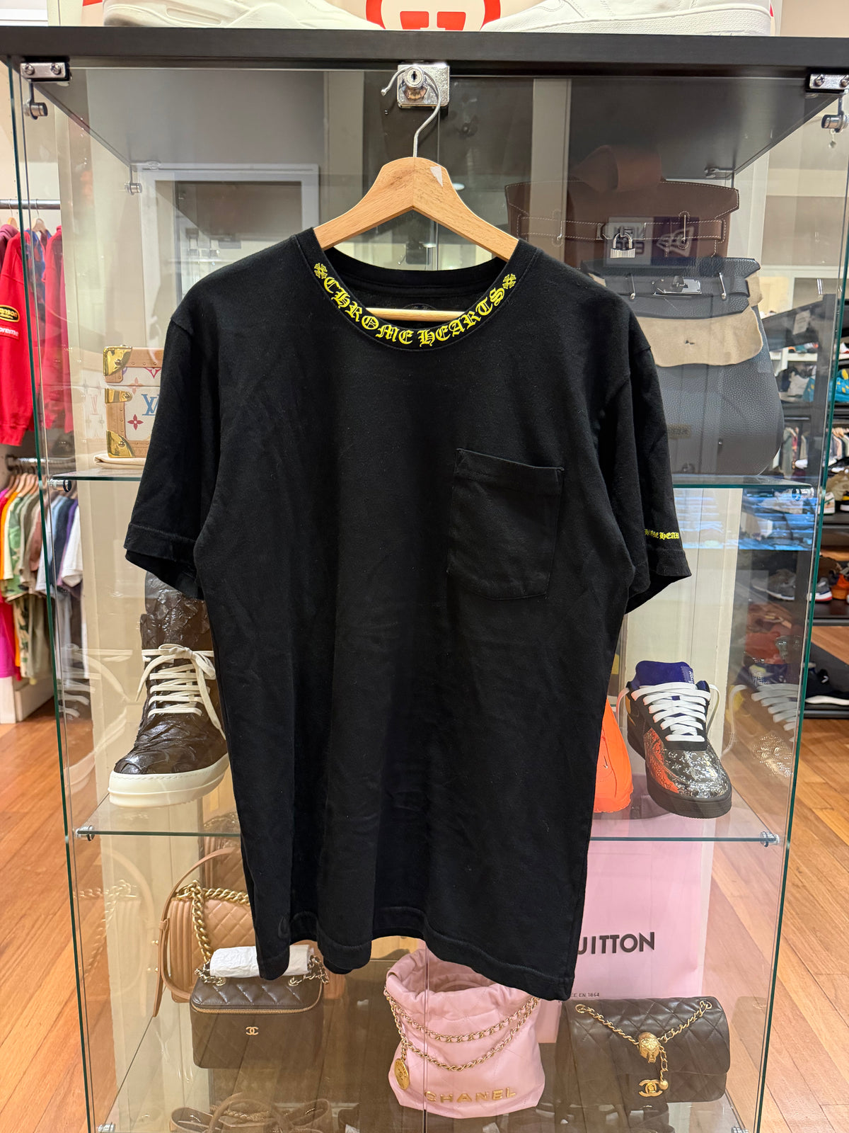 Chrome Hearts Neck Logo Tee - Black