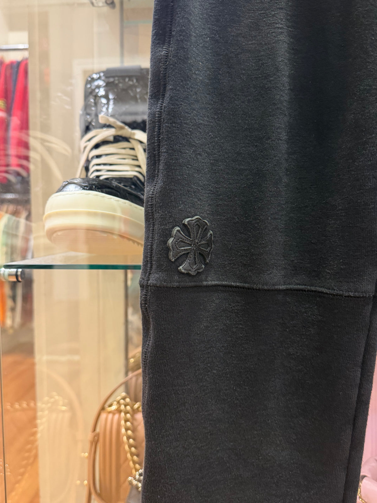 Chrome Hearts Plus Cross Double Dagger Zip Sweatpants - Black