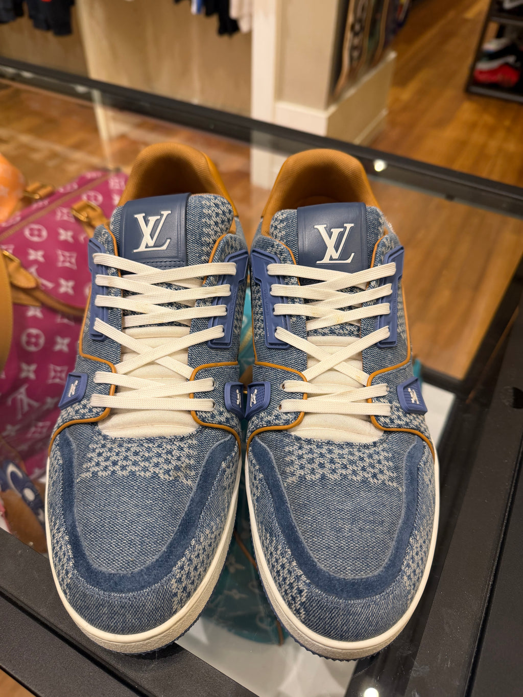 Louis Vuitton LV Trainer - Blue Damier 3D Denim