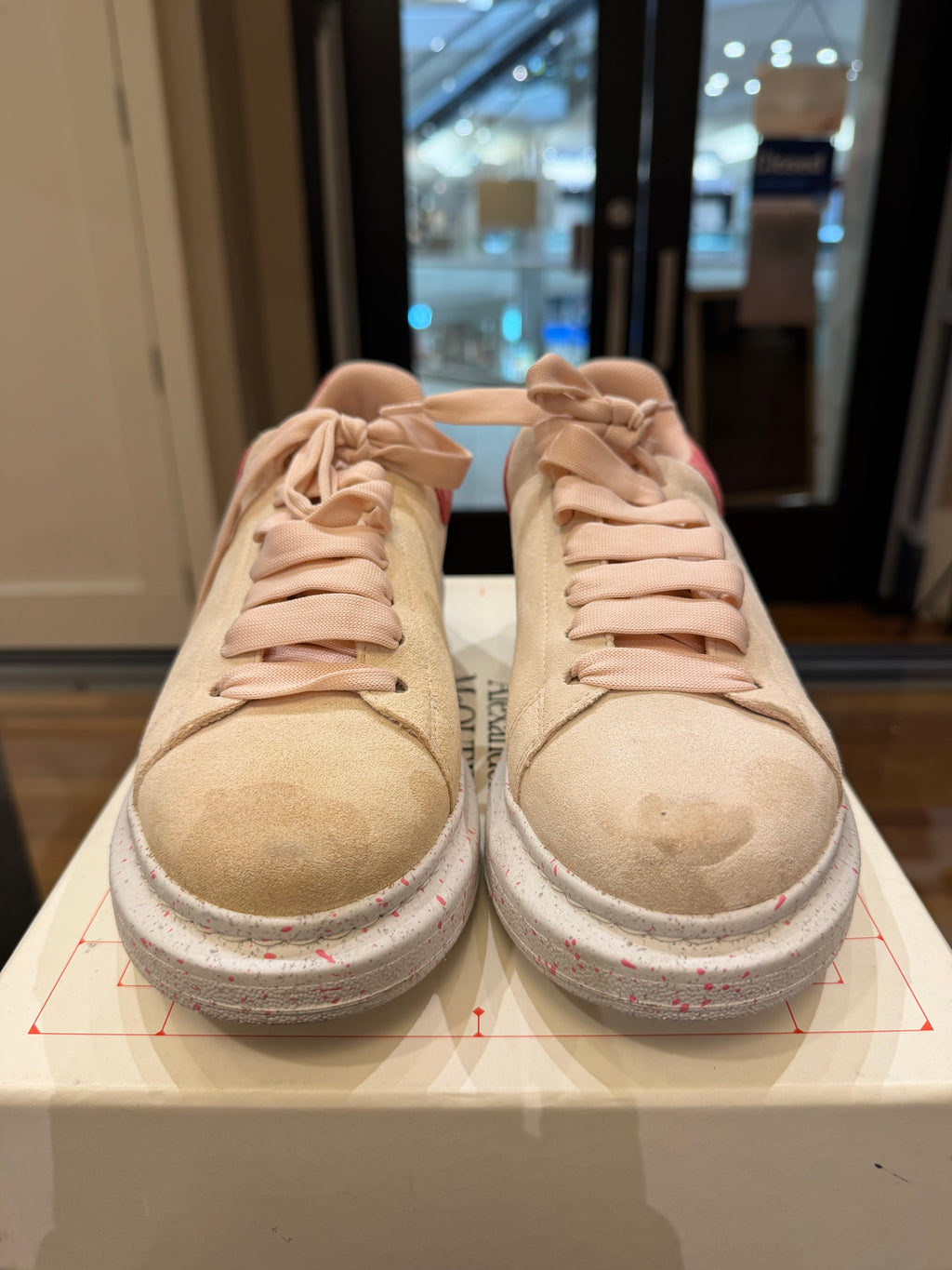Alexander McQueen Oversized Sneaker - Pink/Beige