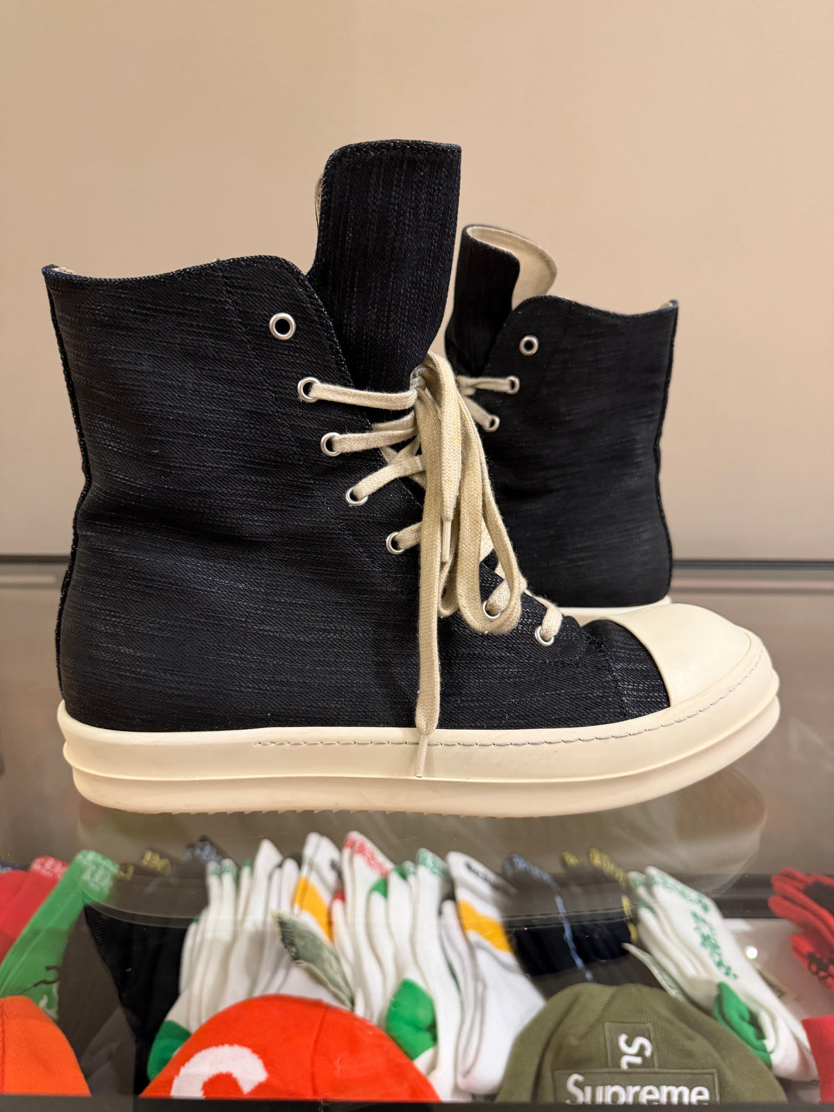 Rick Owens DRKSHDW Coated
Canvas Ramone High