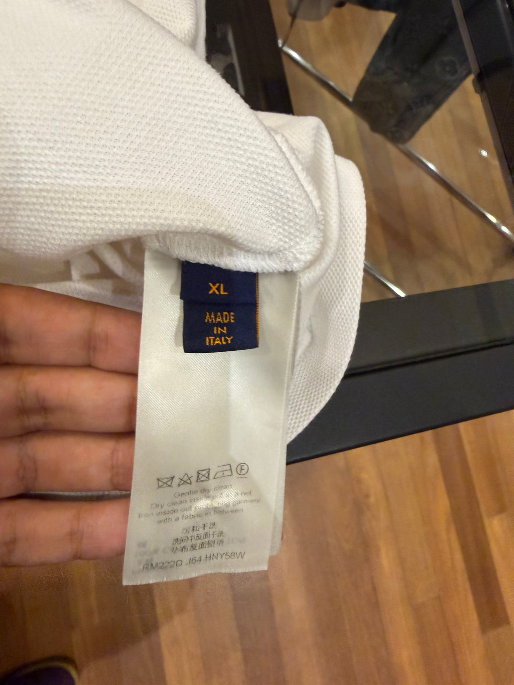 Louis Vuitton Staples Edition.
Embroidered Polo - White