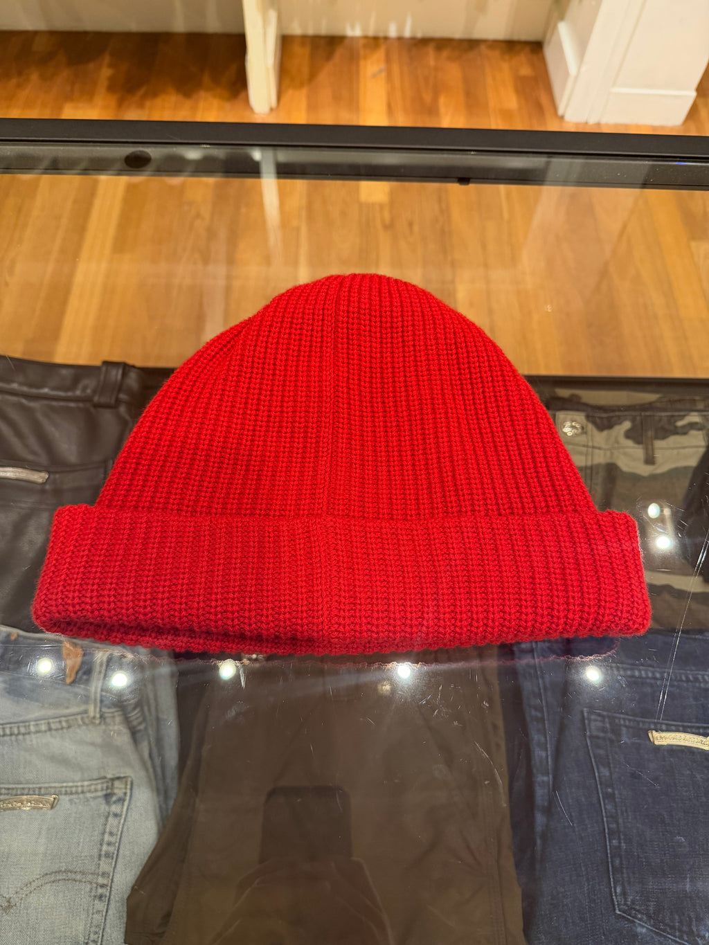 Chrome Hearts Star Patch Cashmere Beanie - Red