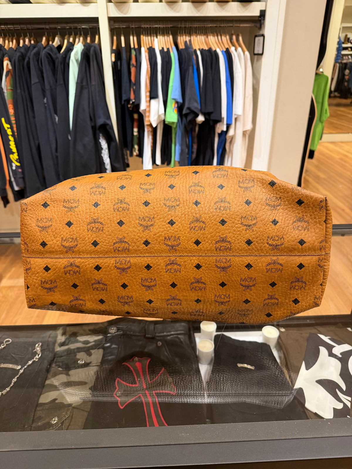 MCM Visetos Tote Bag - Orange
