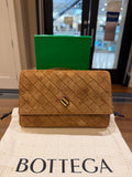 Bottega Veneta Andiamo Intrecciato Suede Clutch - Brown