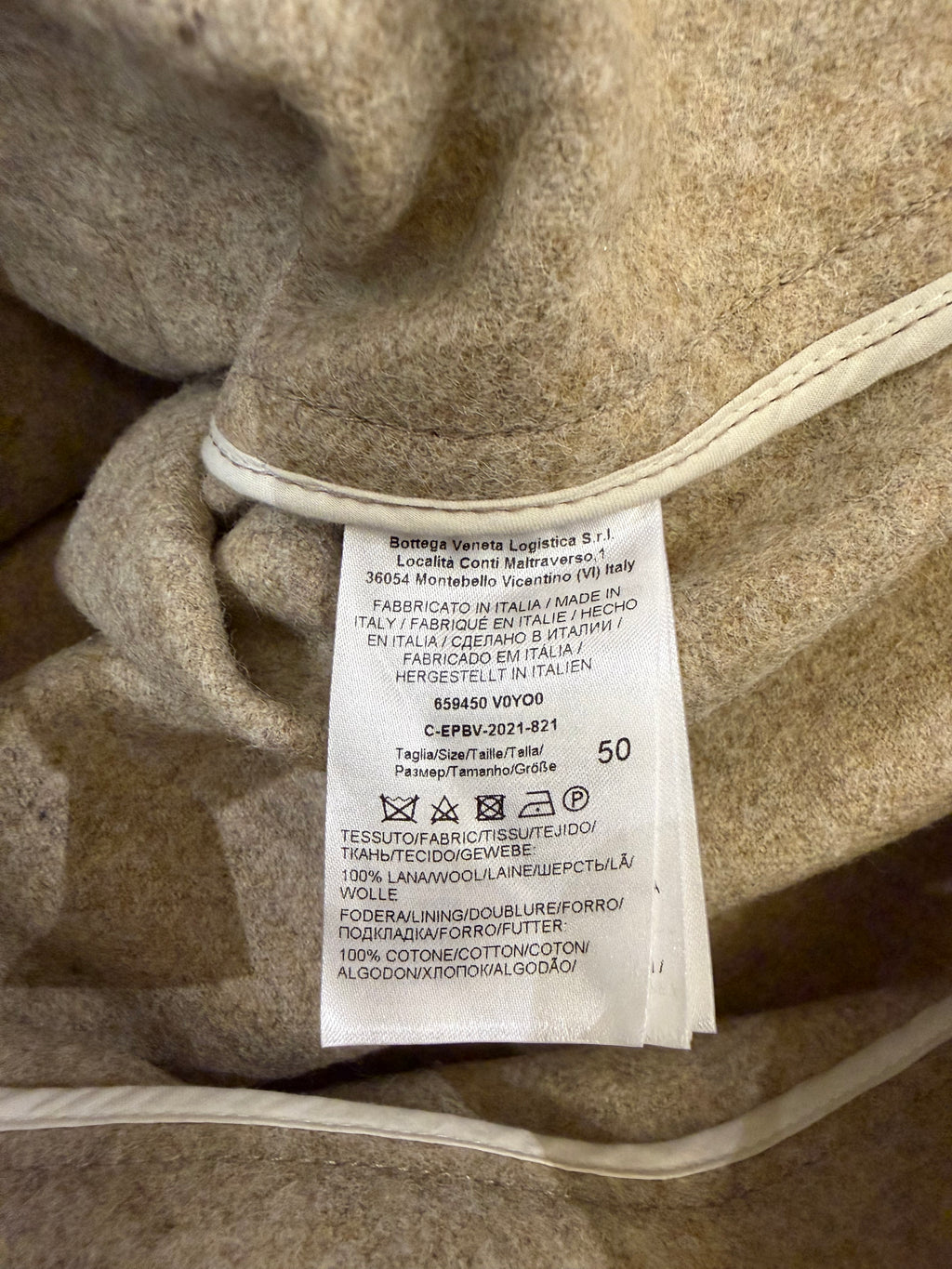 Bottega Veneta Wool Utility
Peacoat - Beige