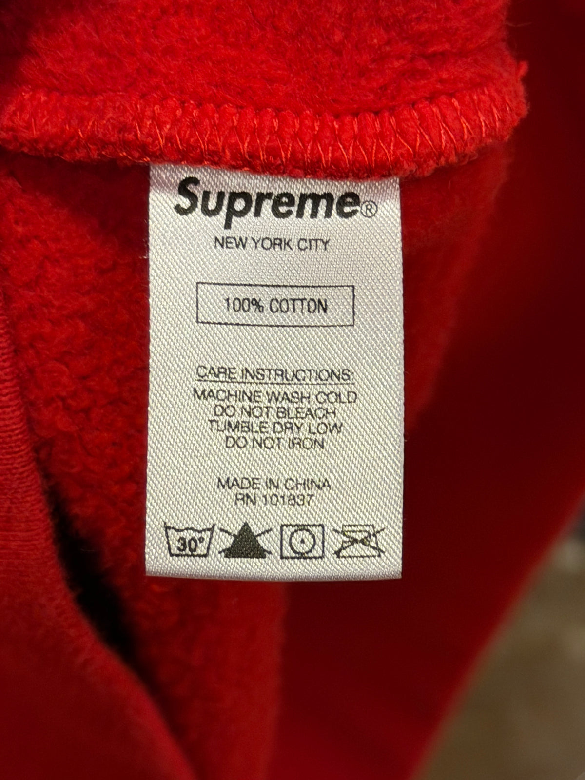 Supreme Paneled Hoodie - Red