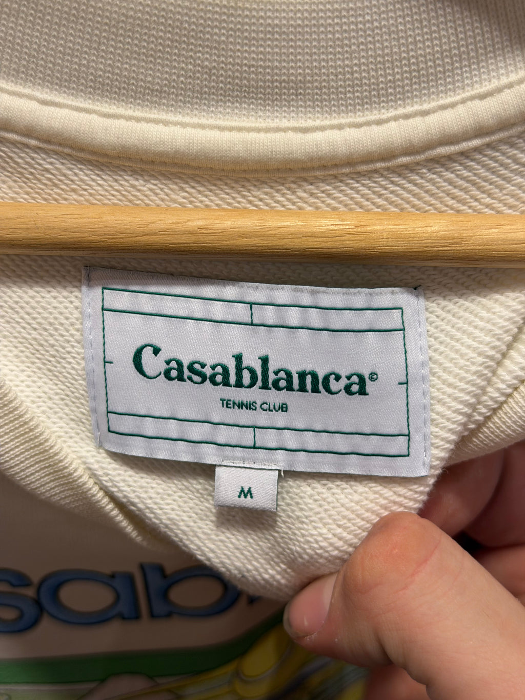 Casablanca Tennis Club Graphic Crewneck - White