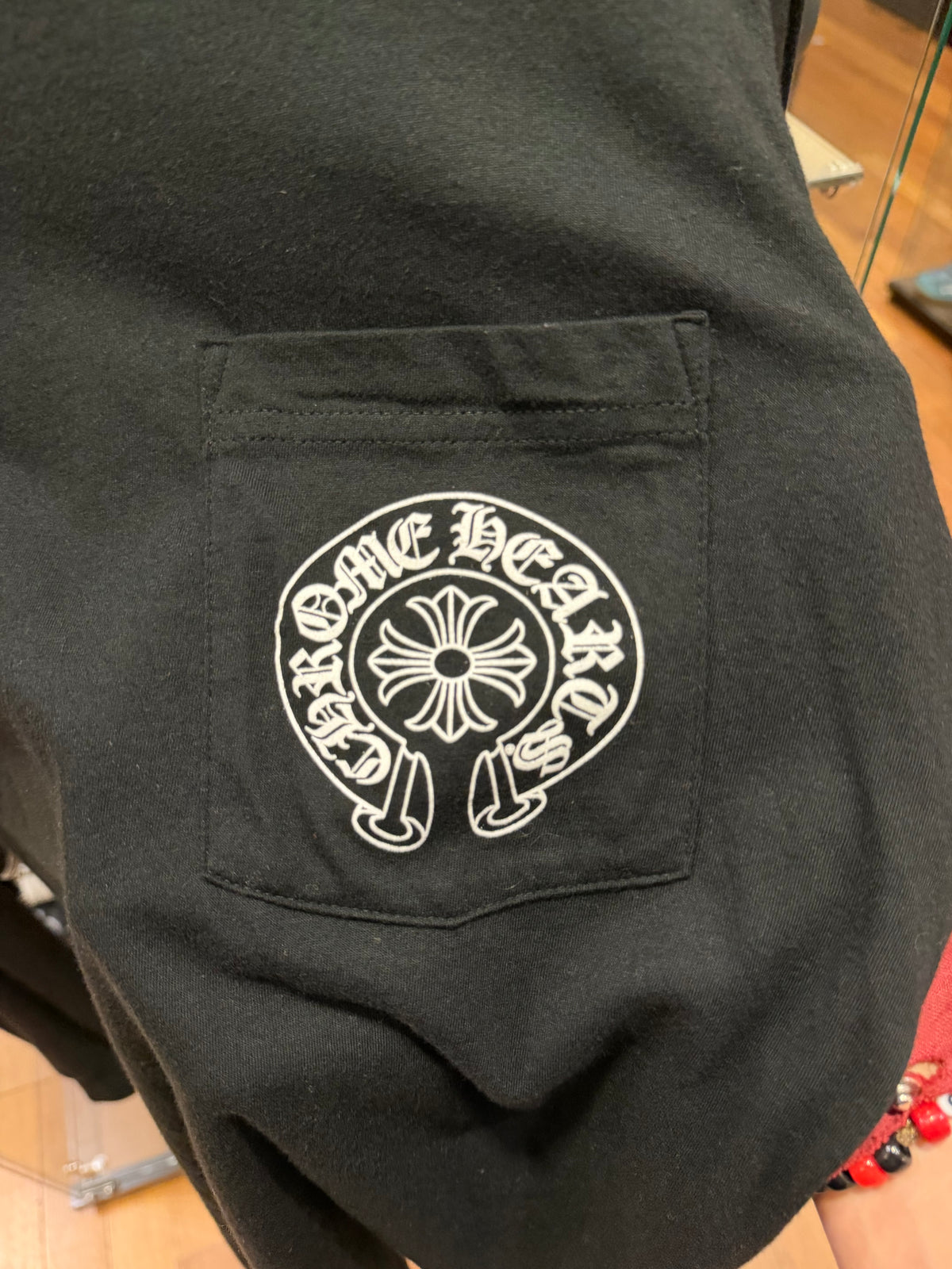 Chrome Hearts Las Vegas Floral Sleeve Horseshoe LS Shirt - Black