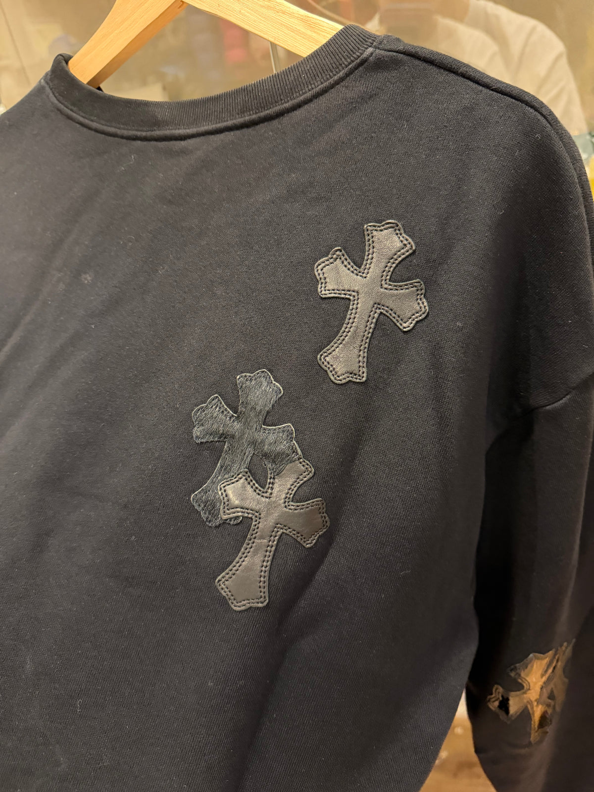 Chrome Hearts 19 Cross Patch Crewneck - Black