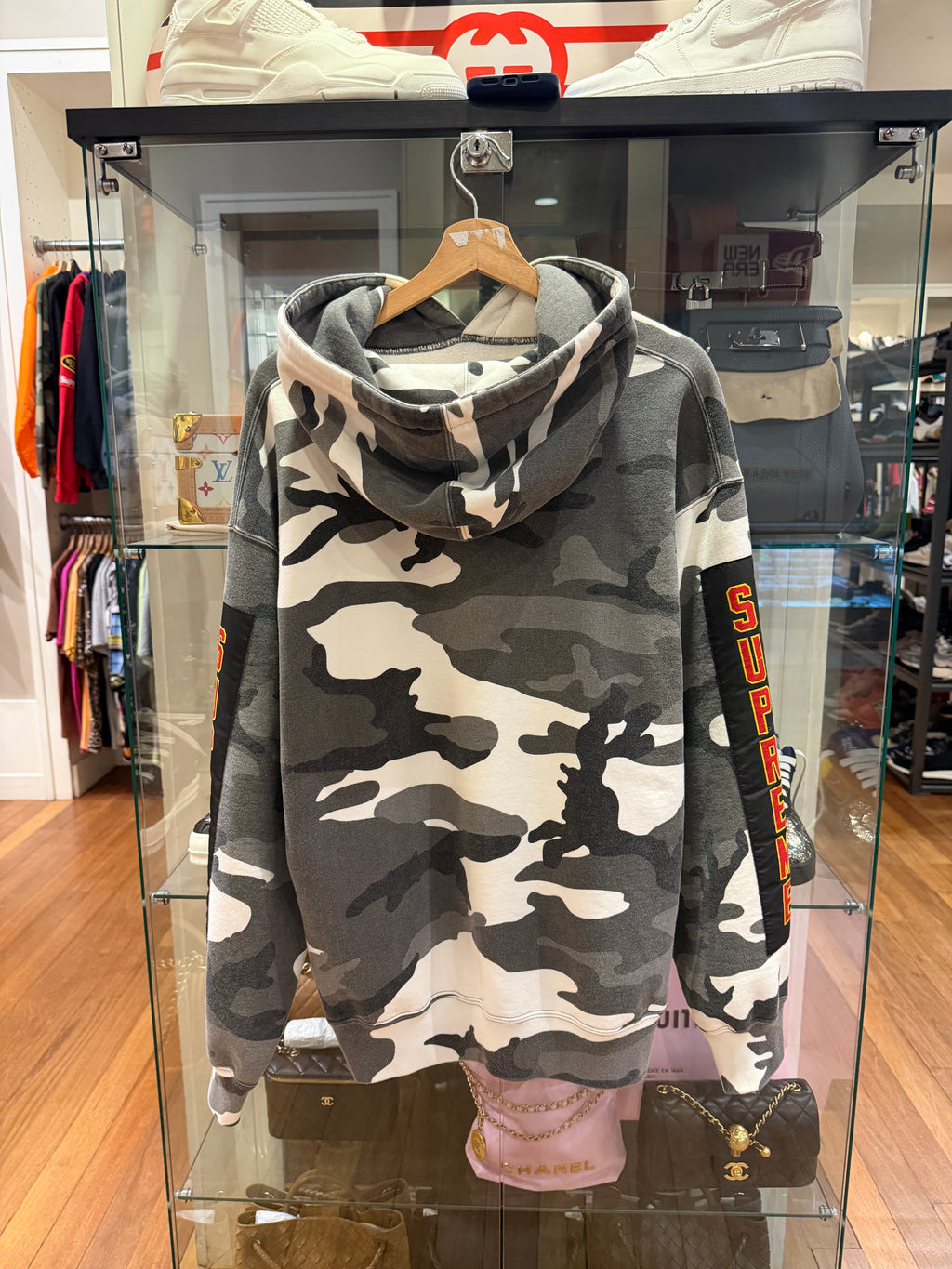 Supreme Woven Patches Hoodie - Snow Camo