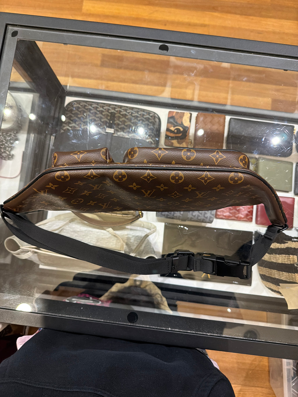 Louis Vuitton Leather Monogram Macassar Christopher Belt Bag