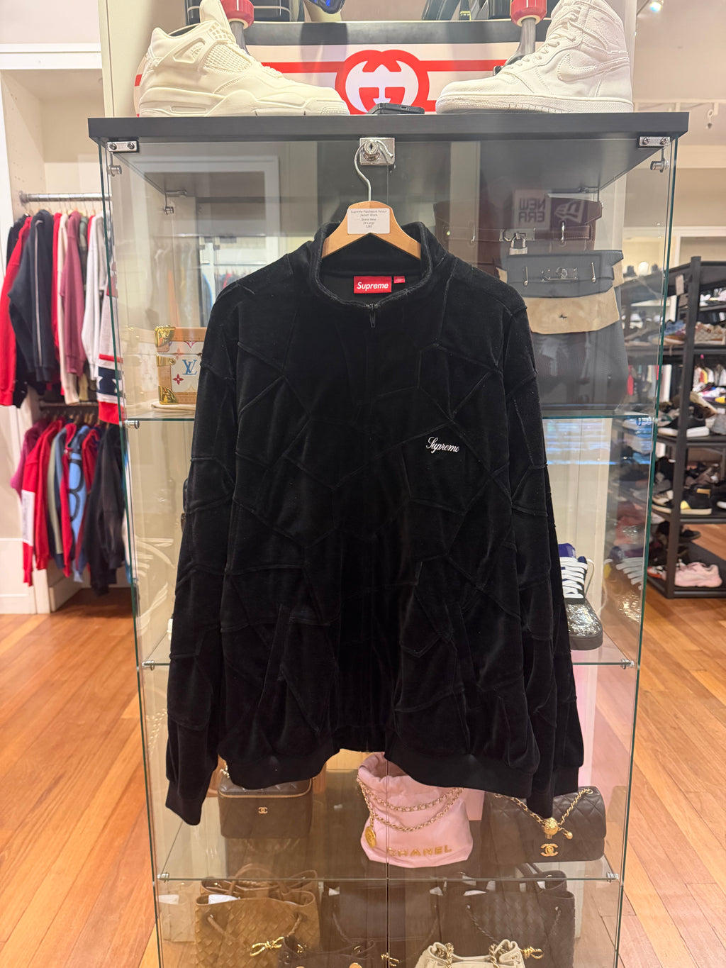 Supreme Patchwork Velour Jacket - Black