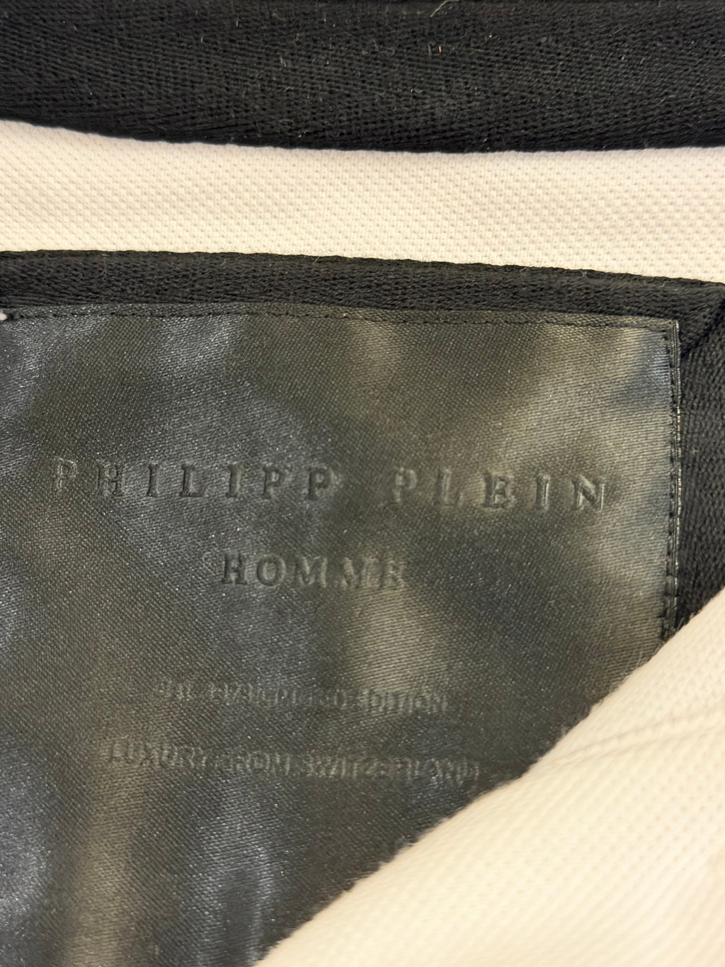 Phillep Plein Razor Blade Patch Polo Shirt - White