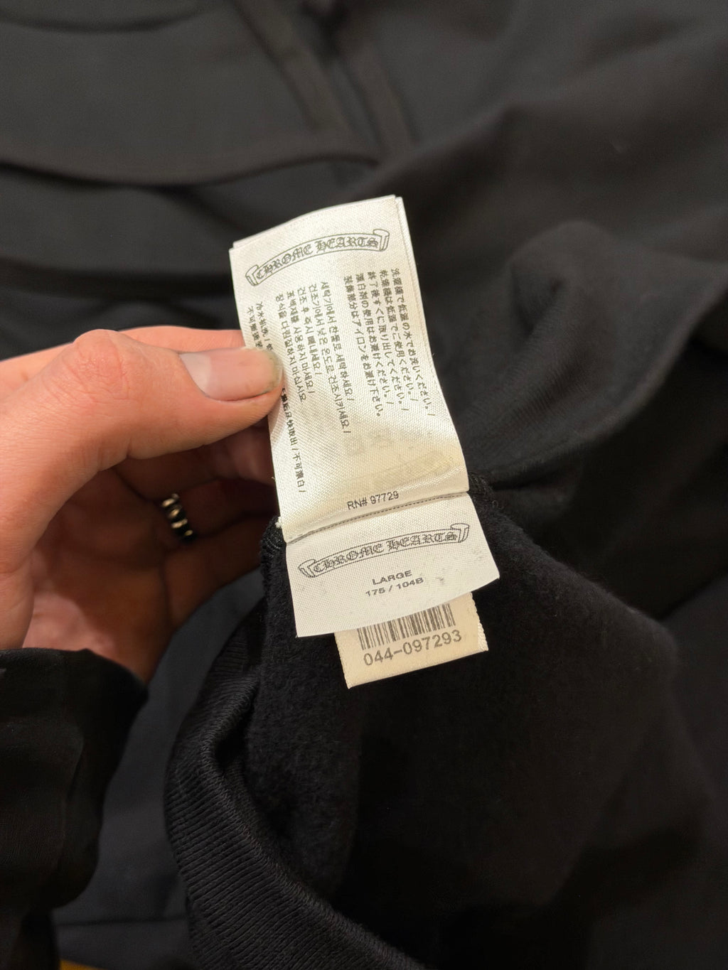 Chrome Hearts Scroll Logo Hoodie - Black