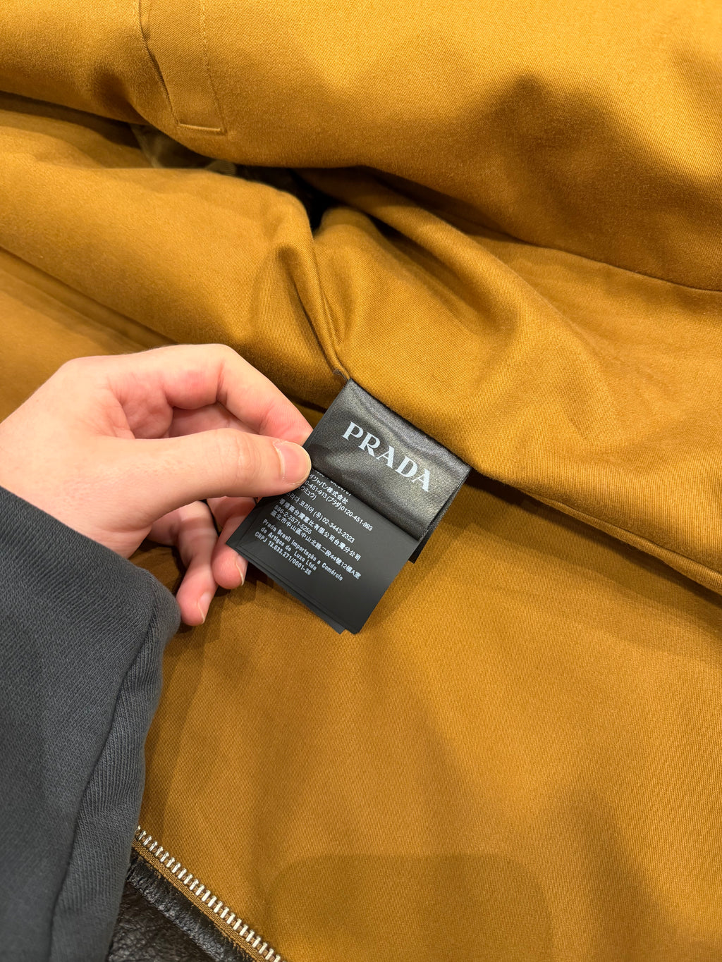 Prada Shearling & Leather Belted Jacket