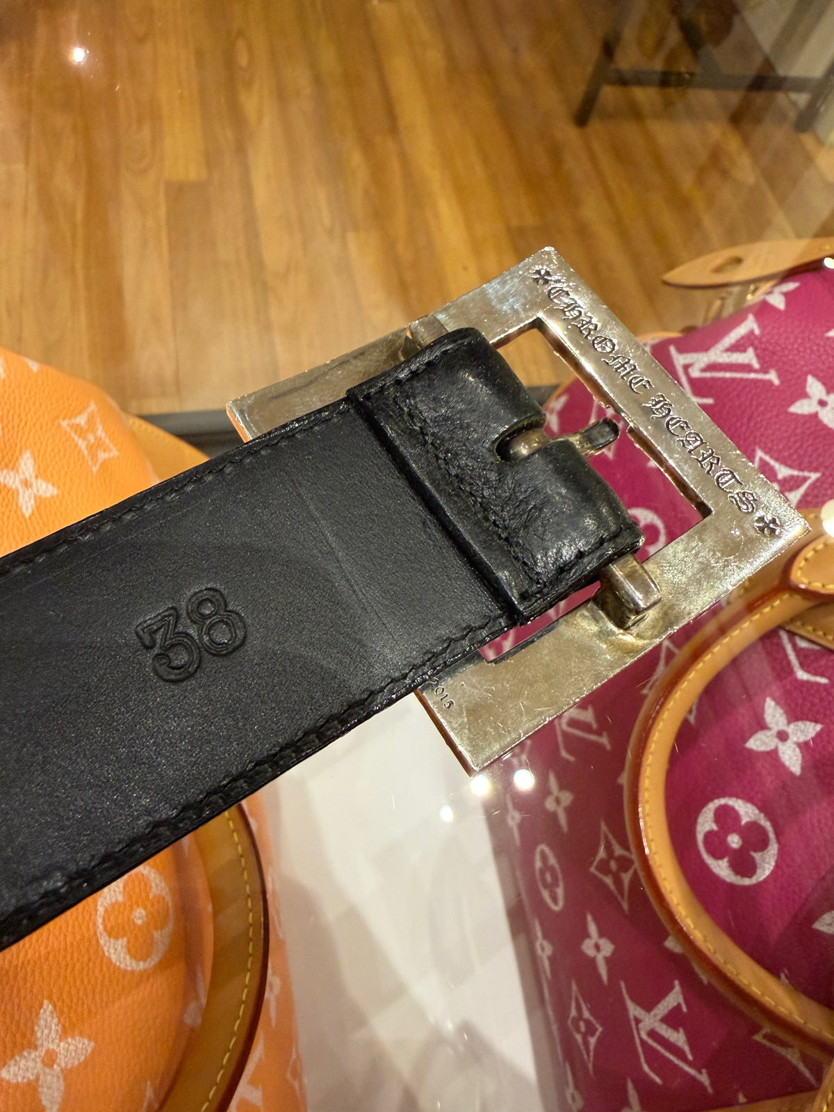 Chrome Hearts Pyramid Plus Buckle Belt - Black