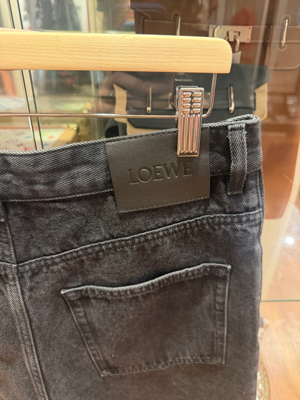 Loewe Anagram Baggy Denim Jeans - Black
