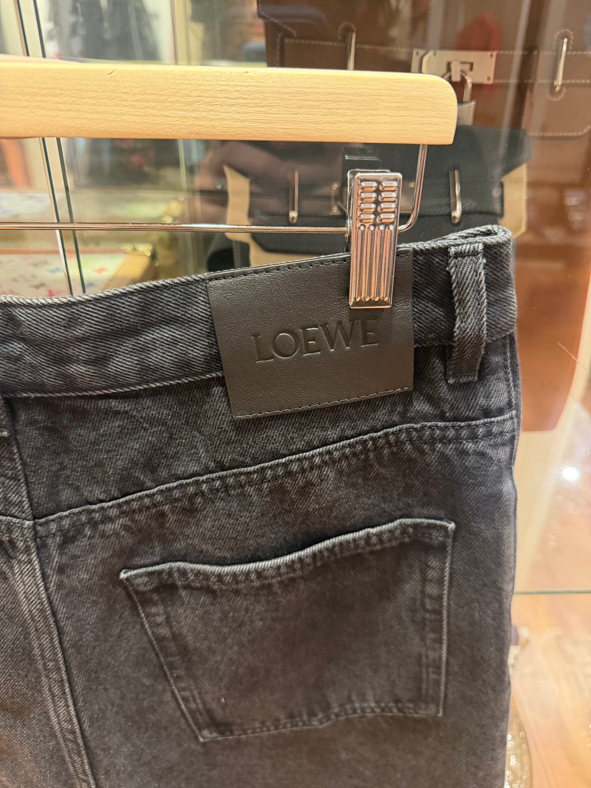 Loewe Anagram Baggy Denim Jeans - Black