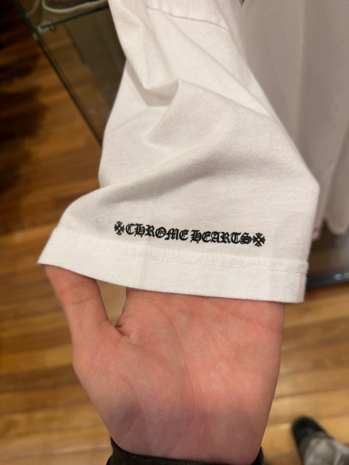 Chrome Hearts Scroll Logo Tee - White