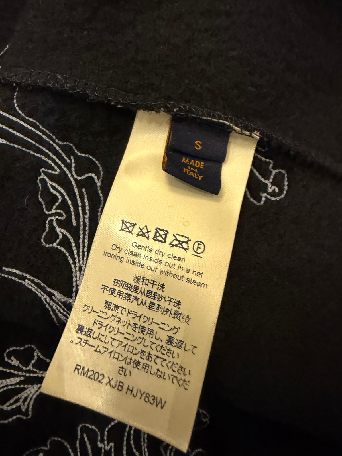 Louis Vuitton Floral
Monogram Fleece Zip Up