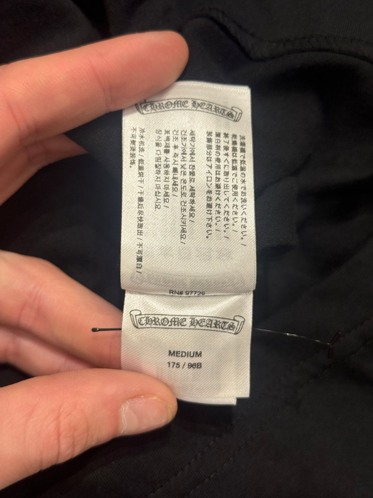 Chrome Hearts Red Scroll NYC Tee - Black