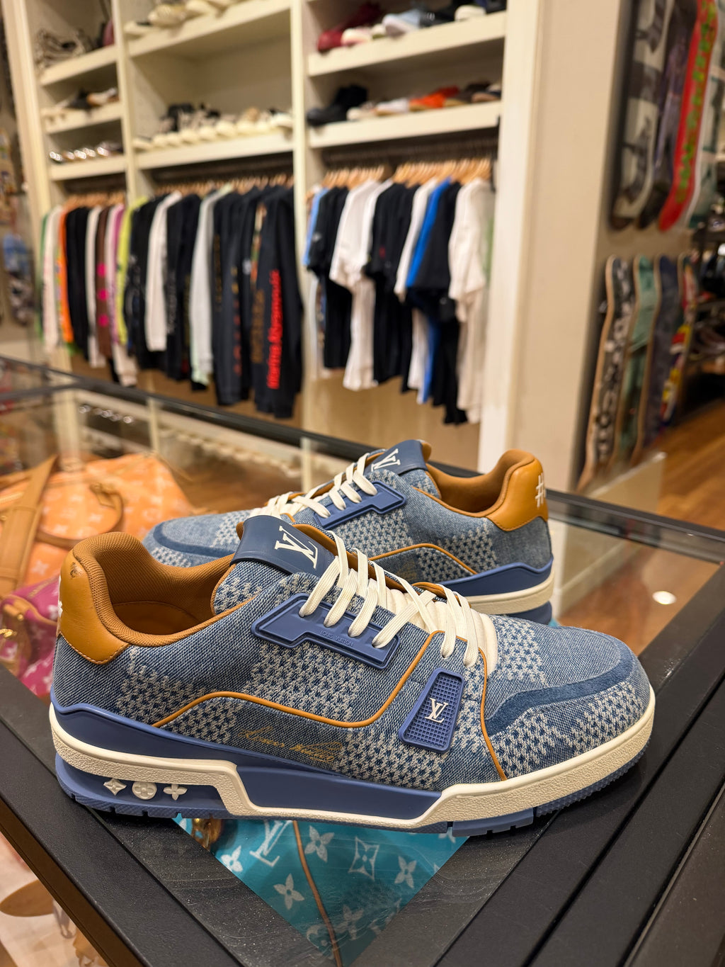 Louis Vuitton LV Trainer - Blue Damier 3D Denim