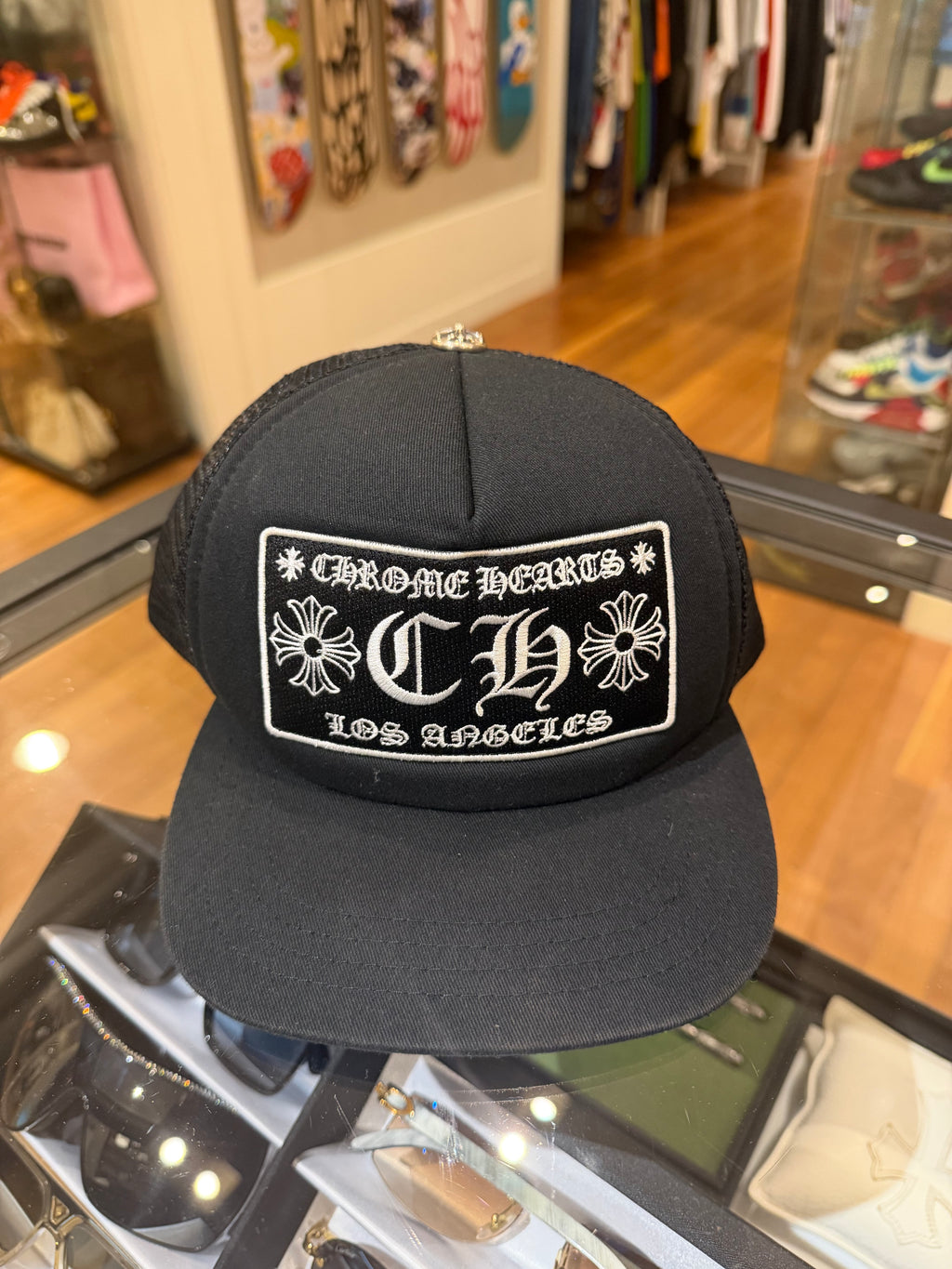 Chrome Hearts ‘Los Angeles’ Embroidered Patch Trucker Hat