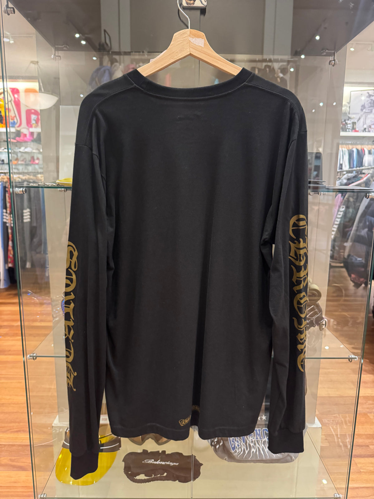 Chrome Hearts Neck Print LS Shirt Olive - Black