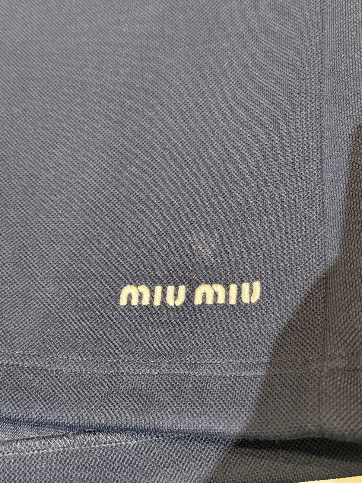 Miu Miu Logo Embroidered Technical Jersey Shorts