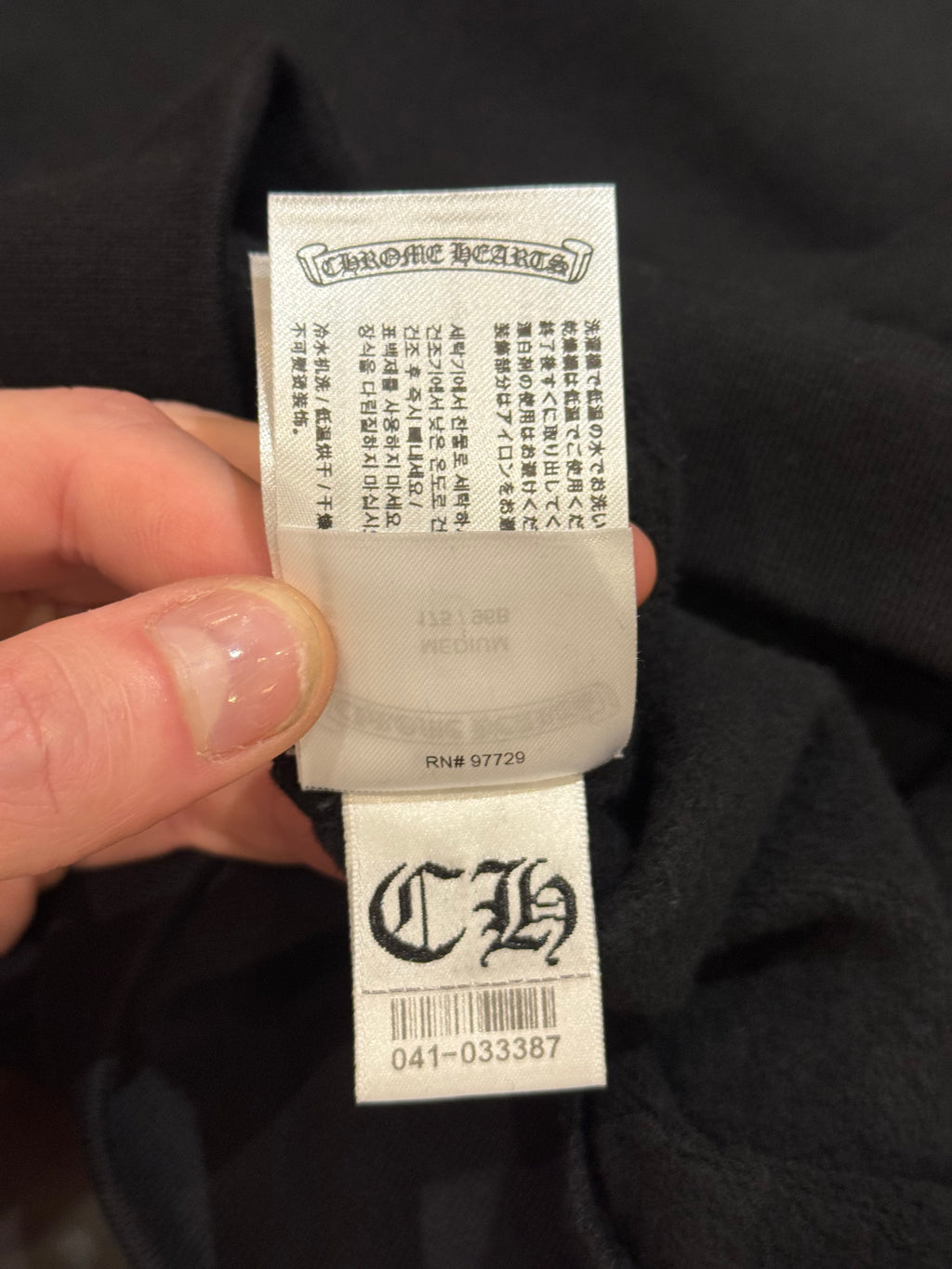 Chrome Hearts Neck Print Crewneck - Black