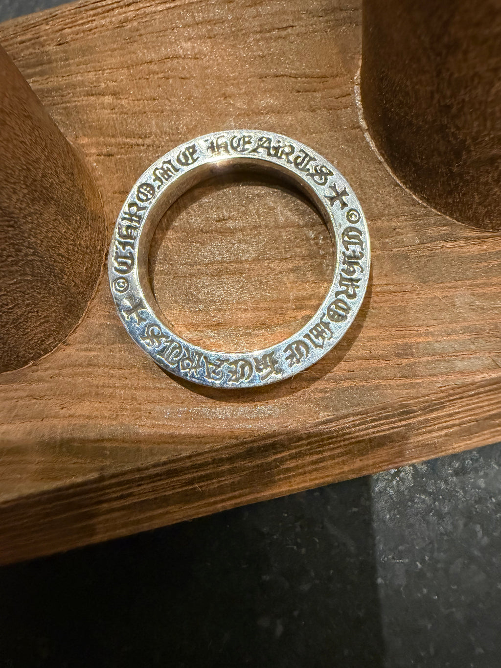 Chrome Hearts NYC F You 3MM Spacer Ring Silver - Size 6.5
